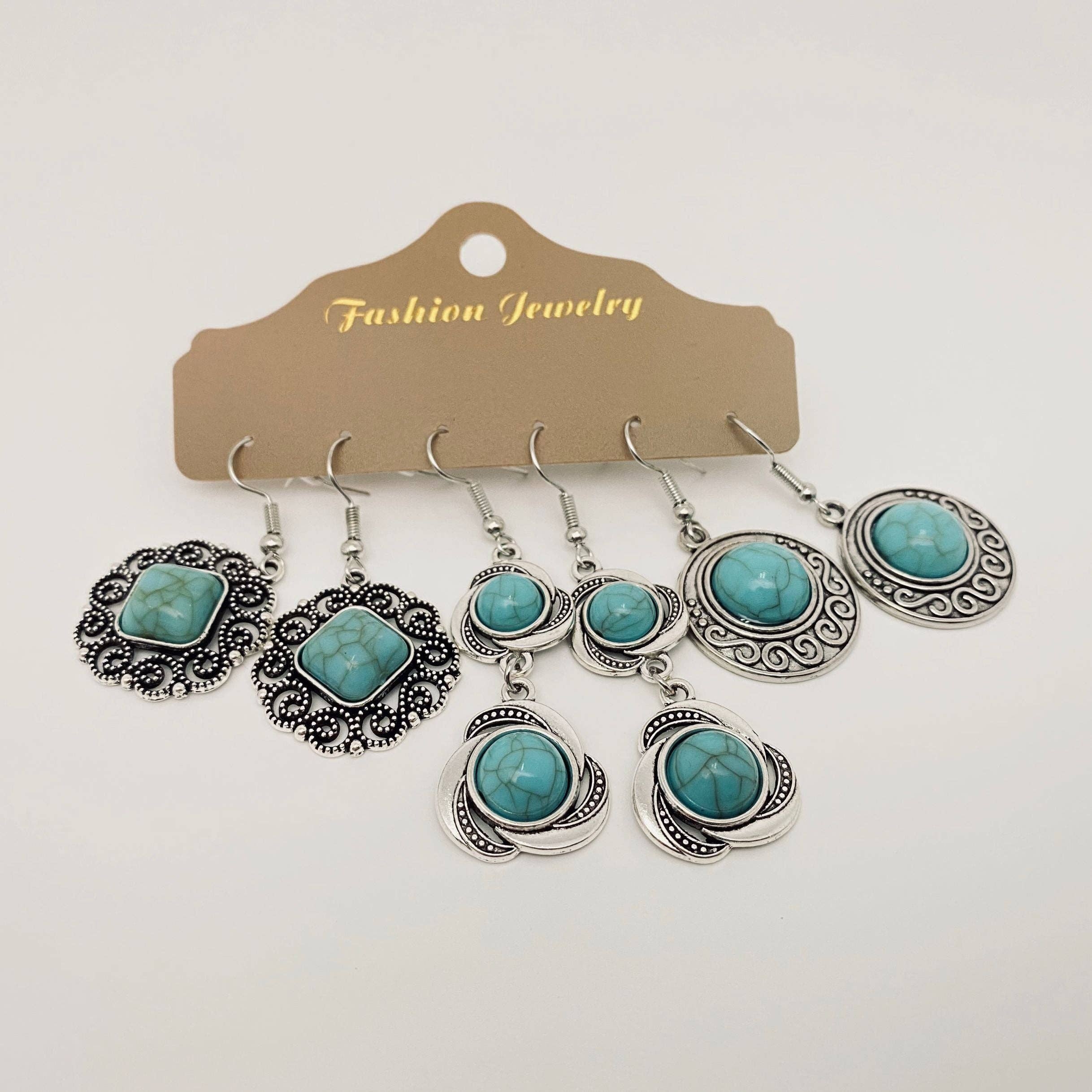 Mio Queena – wholesale Jewellery set – 3Pairs/set Boho Earrings in Different Styles - BJ22