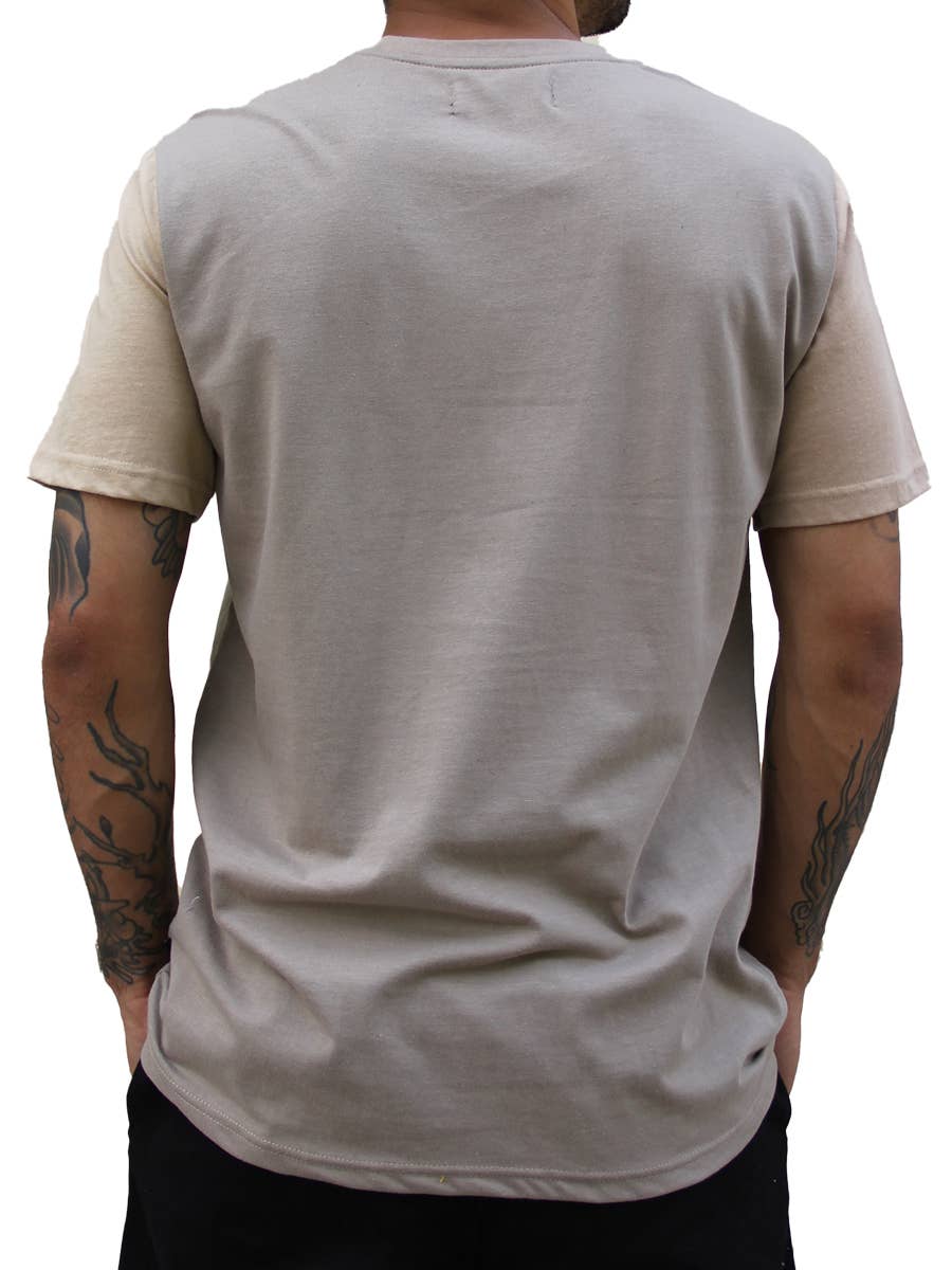 Dikotomy – T-shirt – Homem por atacado – RICO BLOCO DE COR TRIPULAÇÃO PESCOÇO TEE SKU: W2377-000119