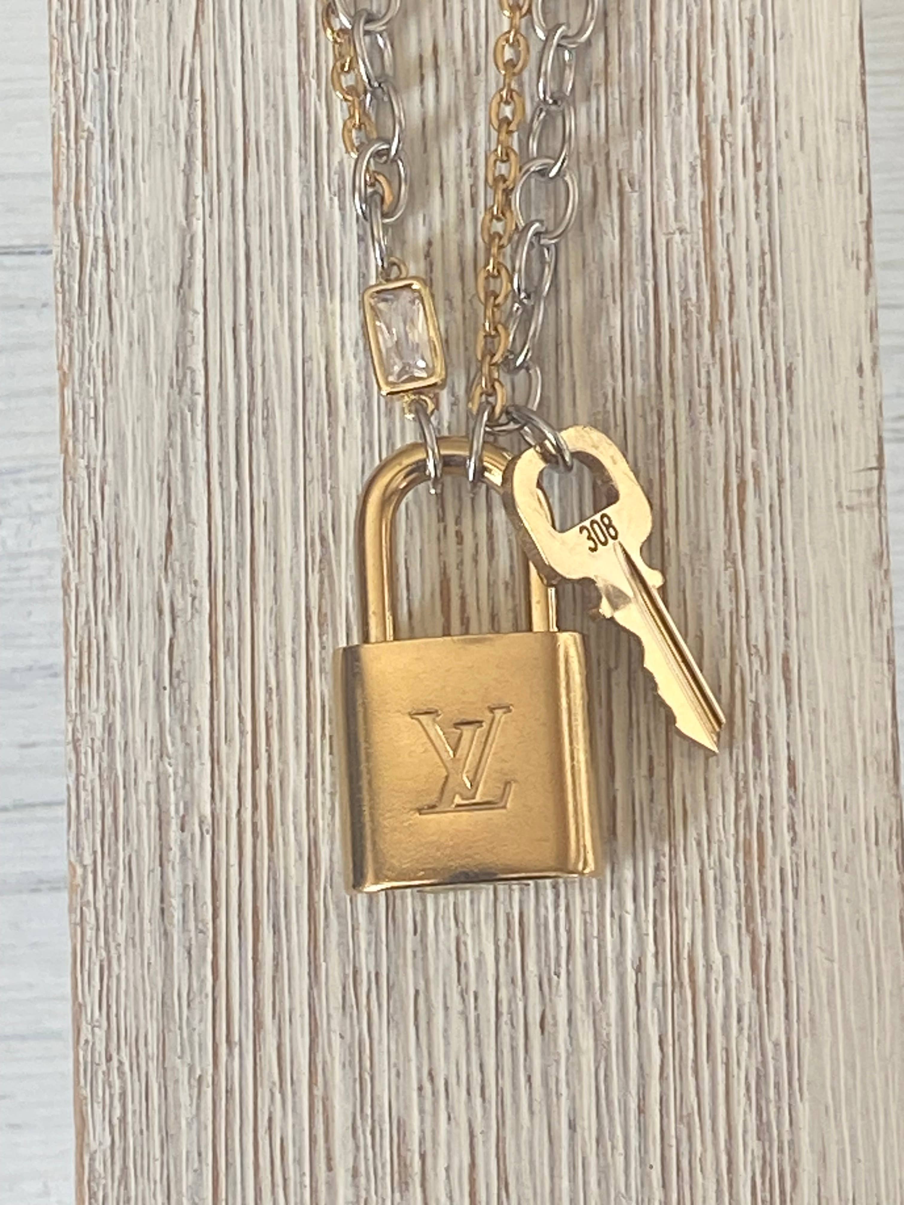 VB&CO Designs Handmade Jewelry - Wholesale Pendant/Charm Necklace - Louis Vuitton  lock necklace repurposed upcycled LV6