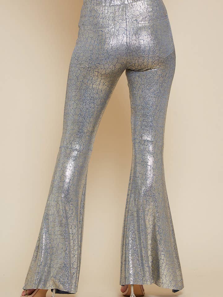 NAVY SP6168A BLUE ANIMAL FOIL KNIT FLARES W POCKET - POSSIBLE SET for wholesale on Faire