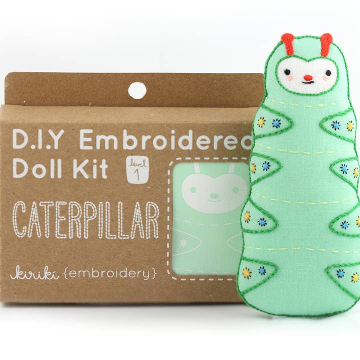 Kiriki Press - Wholesale Embroidery/Cross Stitch Supplies - Caterpillar - Embroidery Kit