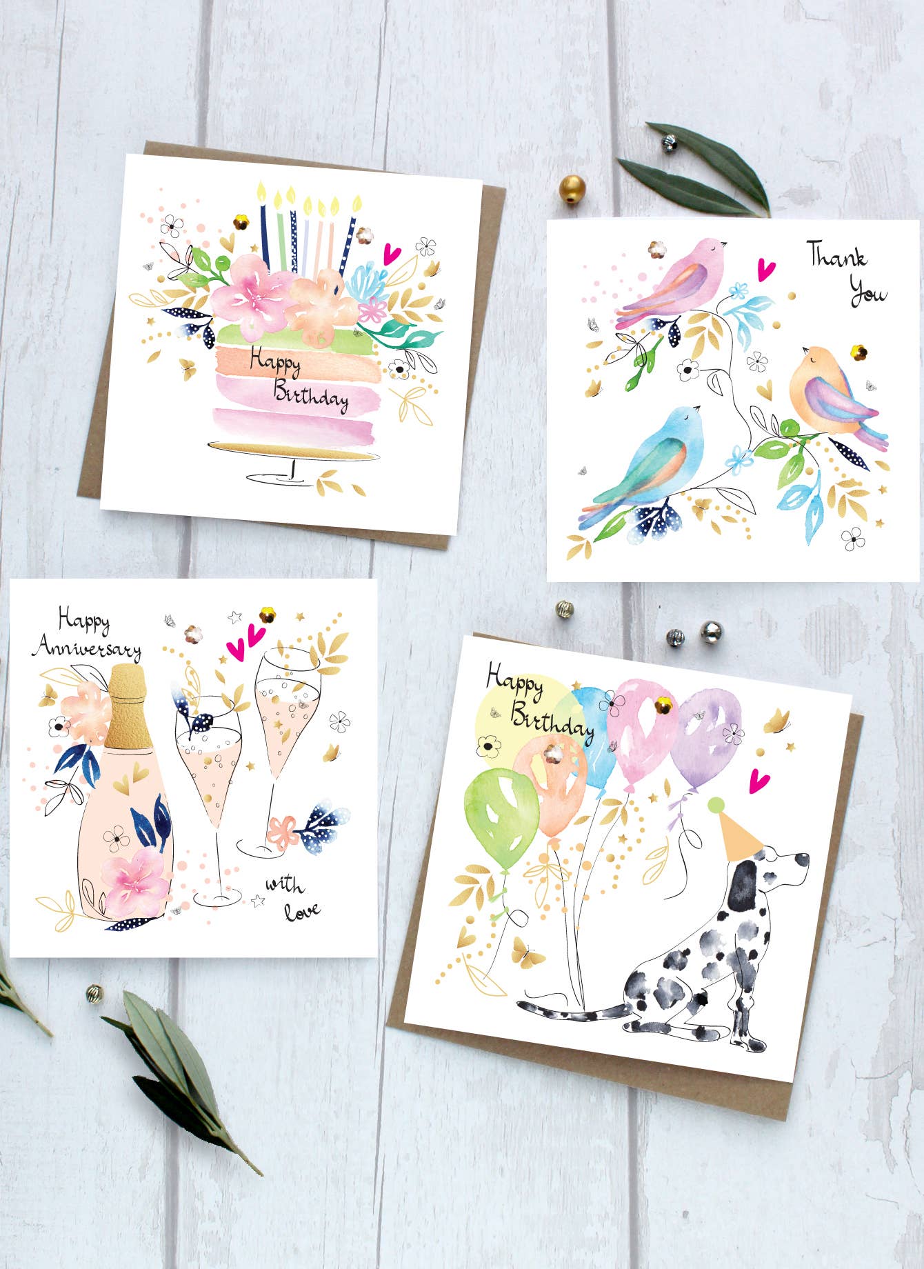 SABIVO Design - Wholesale Birthday Card - Niece Birthday Floral Balloons Hand-Finished Sequin Card2