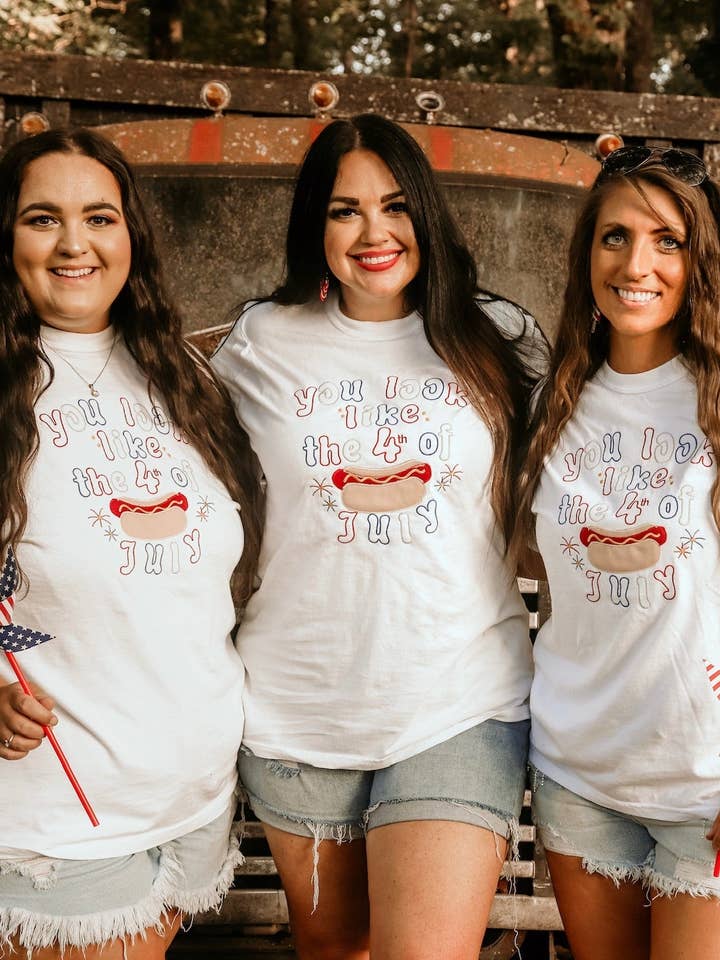 You Look Like the 4th of July | Handmade Tee for wholesale by The White Stitch