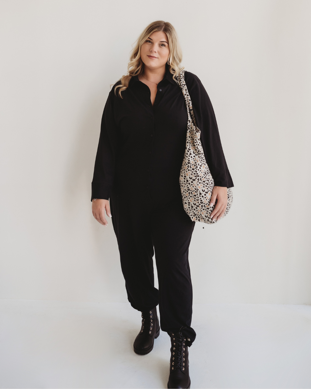 Shana Black Collared Jumpsuit for wholesale on Faire5