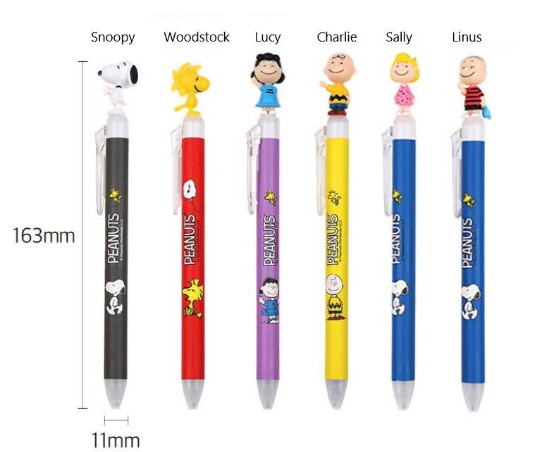 K-Wonderland - Wholesale Pen - Peanuts Snoopy & Friends Figure Mascot Ball point Pen 0.5mm7