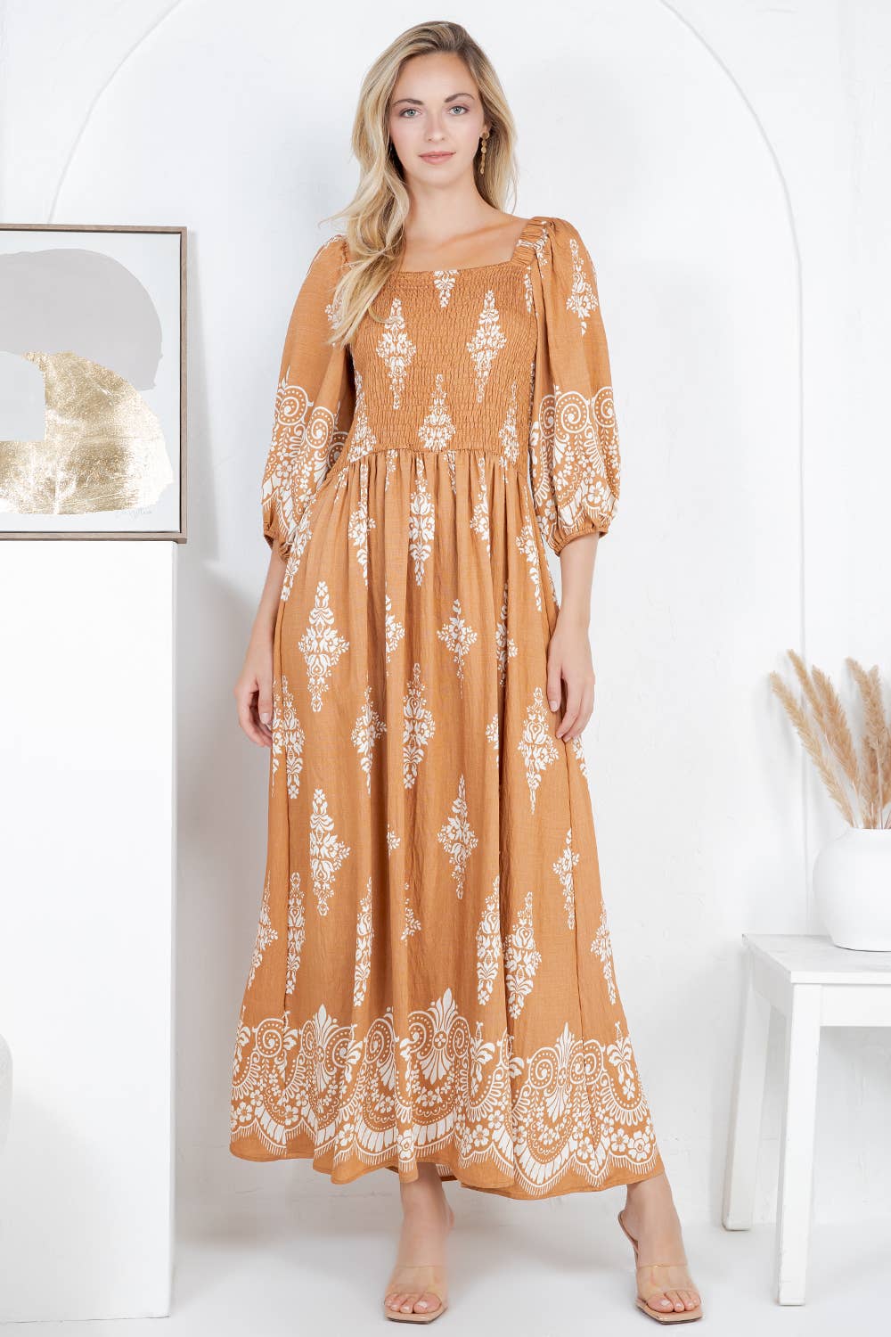 Fashion Space - Wholesale Dress - Women's - Women's Graphic Print Fashion Maxi Dress7