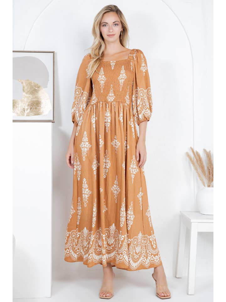 Fashion Space - Wholesale Dress - Women's - Women's Graphic Print Fashion Maxi Dress7