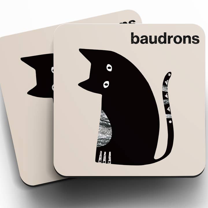 Baudrons (Cat) Coaster for wholesale by Jenni Douglas Designs
