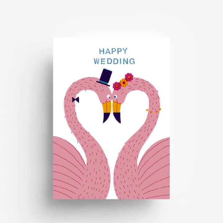 Flamingo Postcard DIN A6 for wholesale by jungwiealt