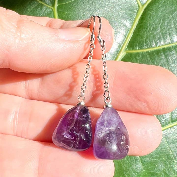 Pendientes colgantes amatista para venta al por mayor de Rock This Out