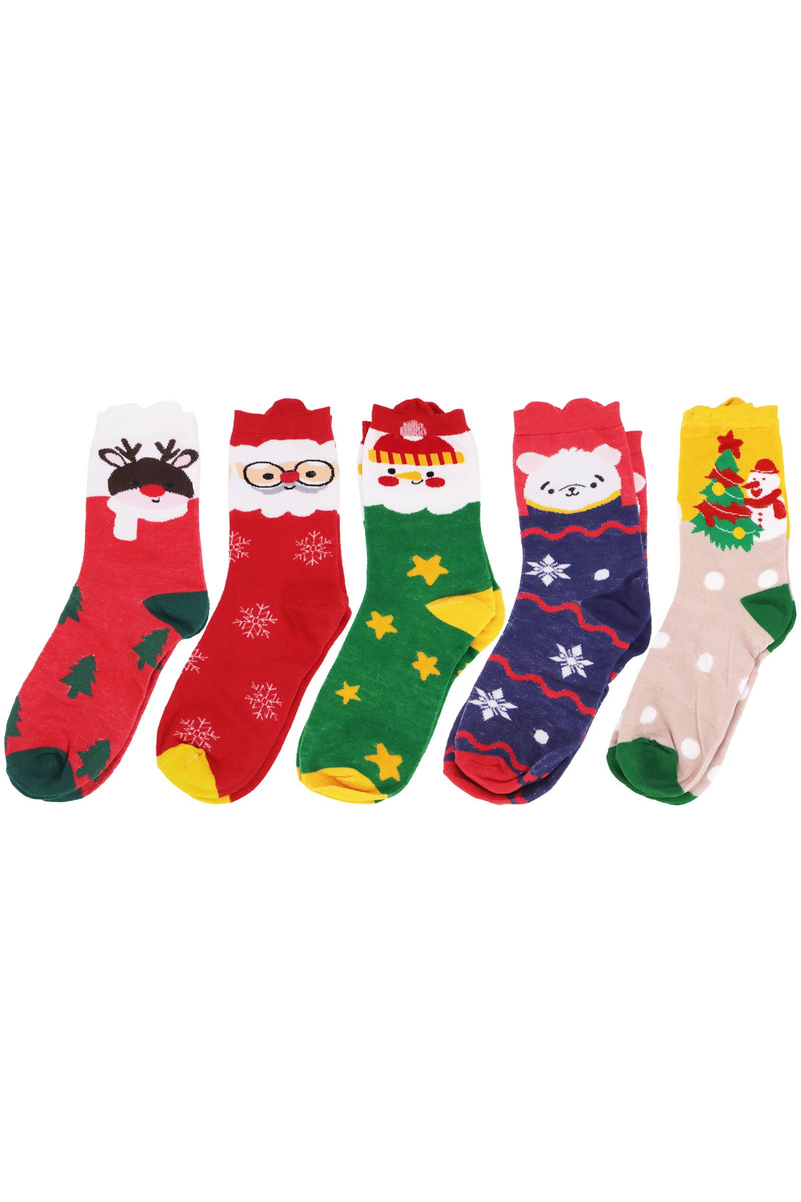 DIVERSE Söta julkaraktär elastiska kvartstrumpor för wholesale på Faire1