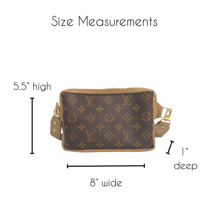 Beaudin Wholesale - Wholesale Belt Bag - Women's - Bella Belt Bag In Bronze Leather | Upcycled LV Full Front