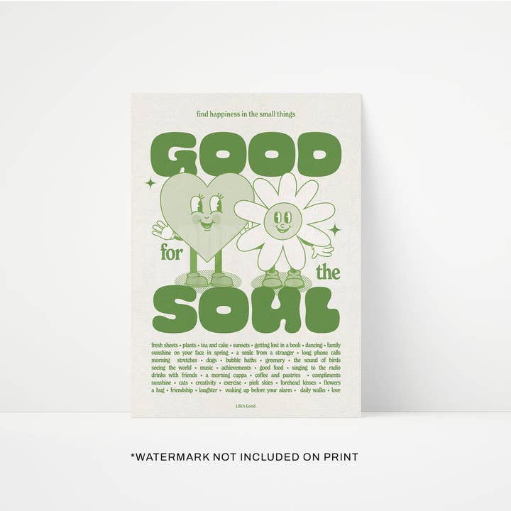 Good For The Soul Print for wholesale by Proper Good