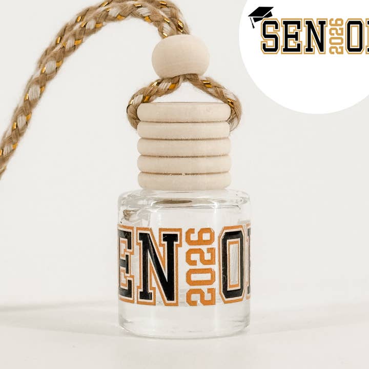 Black & Gold Senior 2026 Car Diffuser for wholesale by The Candle Warehouse