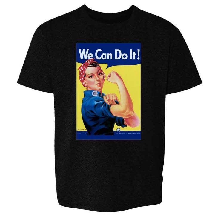 Rosie the Riveter We Can Do It Feminist Kids & Youth Tee for wholesale by Pop Threads