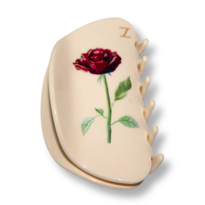 Medium Size Claw Clip with Roses for wholesale by Nadora Iman