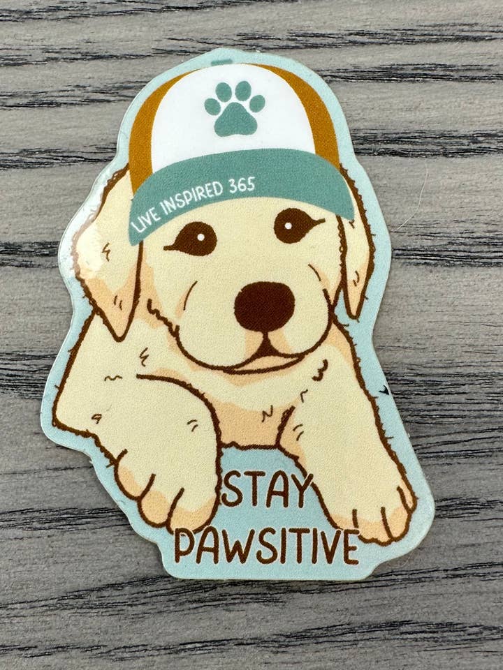 Bliv Pawsitiv | Klistermærke for engroshandel hos Live Inspired 365