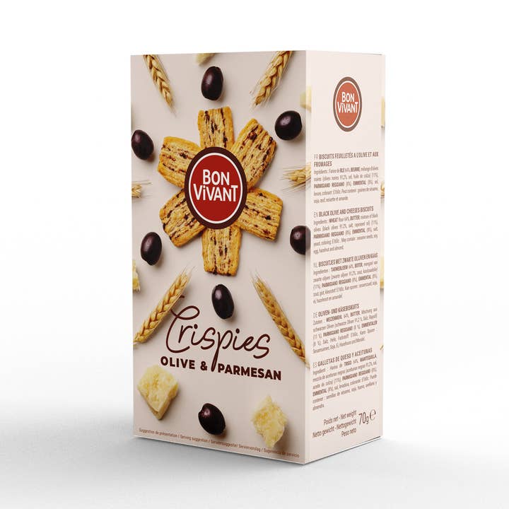 Specialty Trade Olive & Parmesan Squares 70g for wholesale by BON VIVANT