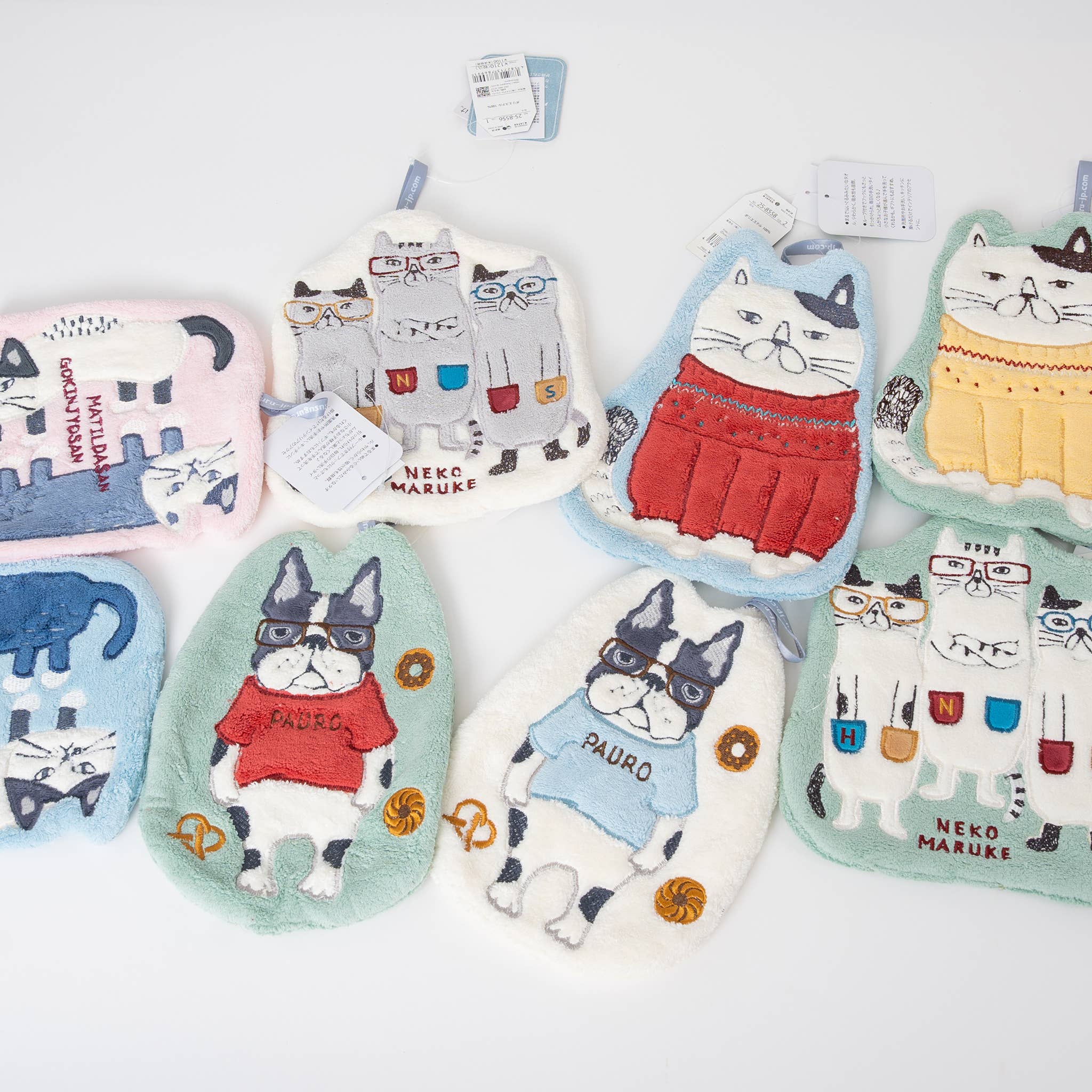 U PLUS INC - Wholesale Hand Towel - Whimsical Character Embroidered Quick-Dry Hand Towel15