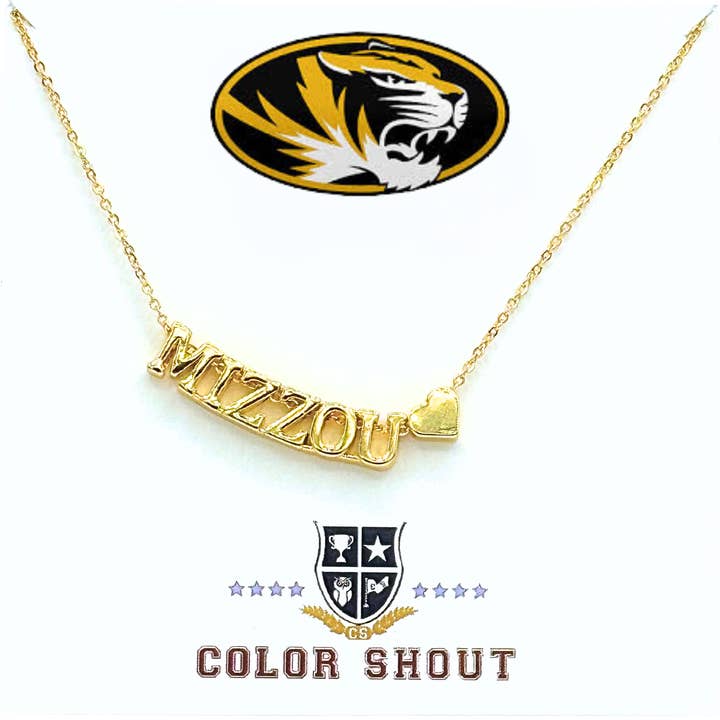 I Love Mizzou : Initial Heart Necklace for wholesale by Color Shout