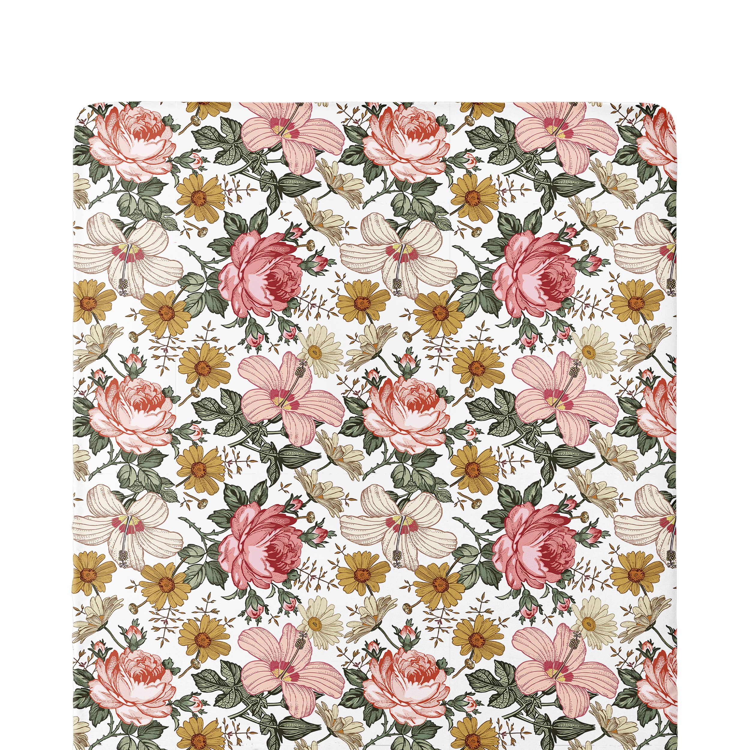 JLIKA - Wholesale Cot/Crib Sheets - Crib Sheets 100% Cotton Vintage bright floral5