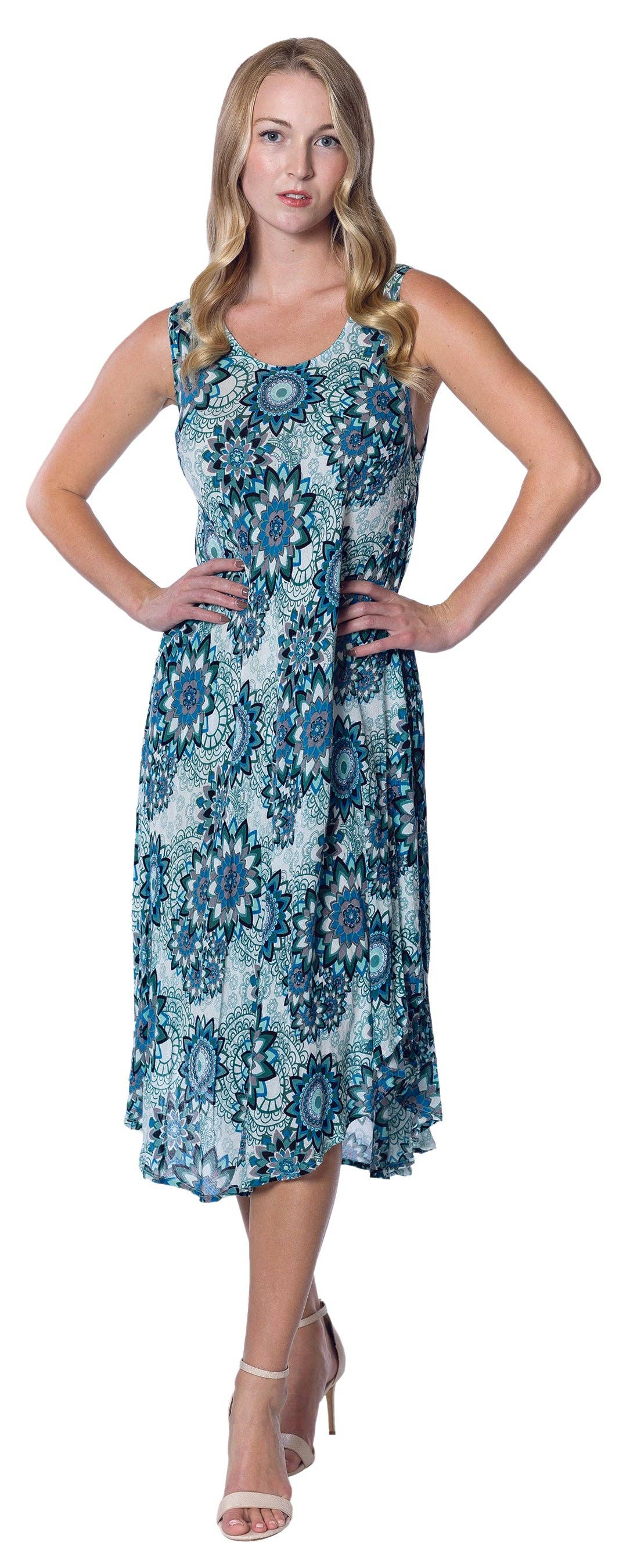 Papa Fashions - Vente Robe – femme - Robe parapluie en rayonne imprimée6