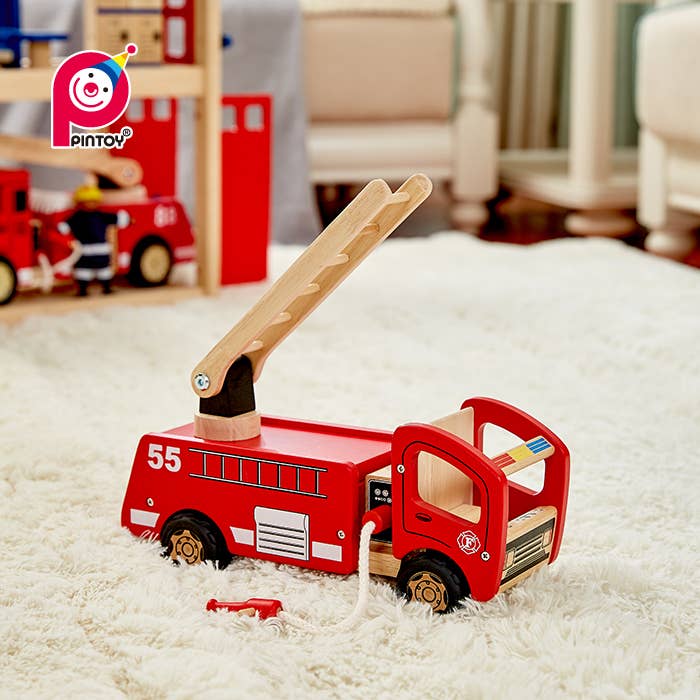 Uniche Collective - Wholesale Toy Car/Truck - Kids - PINTOY 11.5" Fire Engine