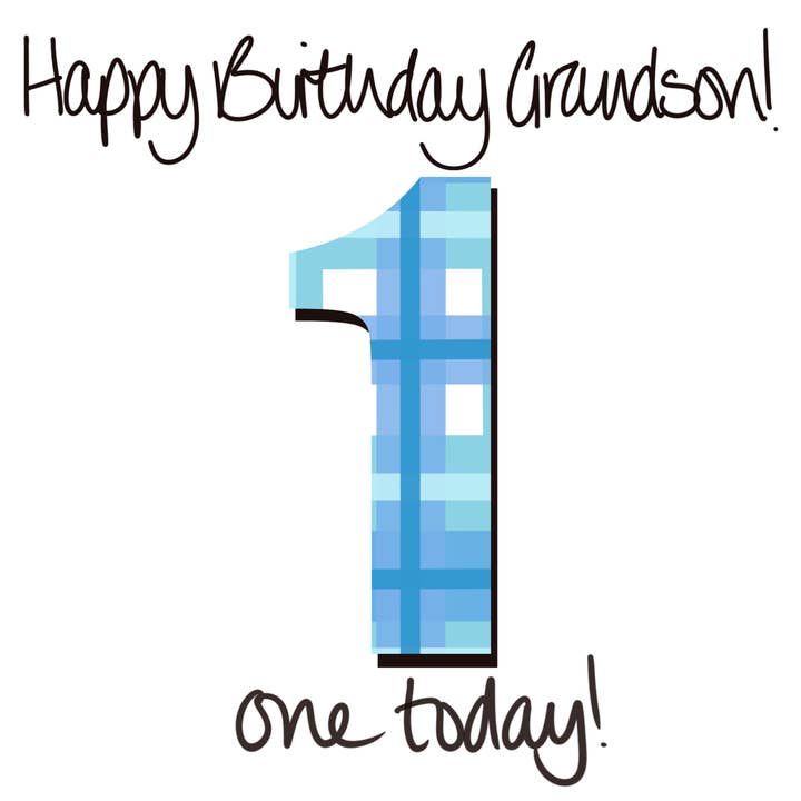 Happy Birthday Grandson - one today! for wholesale by F and B Cards