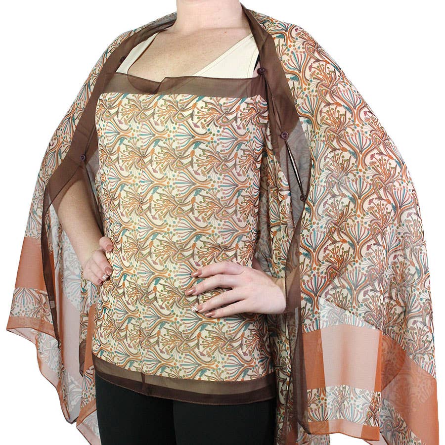 The Magic Scarf Company - Vendita all'ingrosso Poncho - Donna - Poncho/Cappa setosa con sei bottoni40