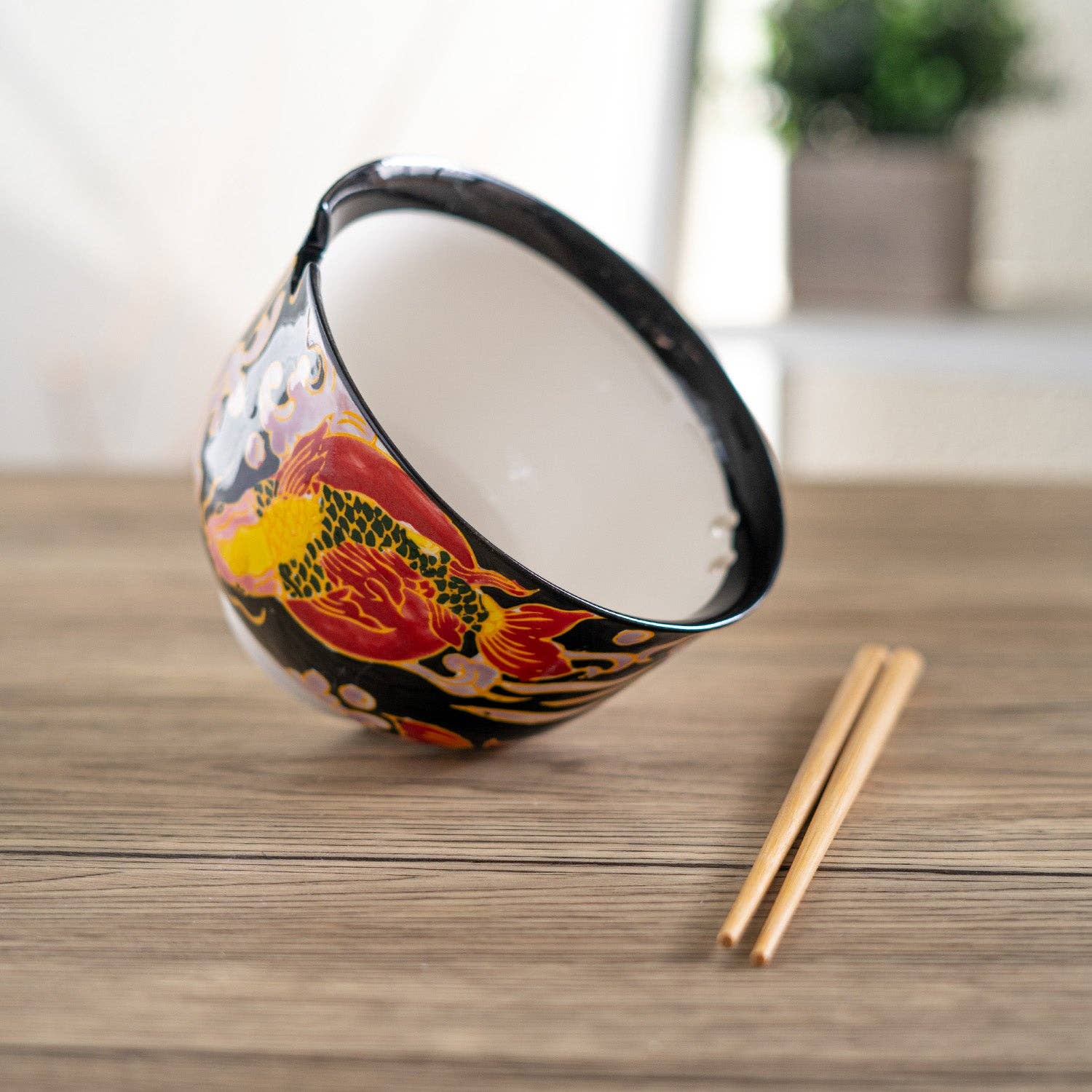 Urban Tokyo - Wholesale Kom - 18oz 5"D Donburi Kom Met Set Van Eetstokjes Koi Vis (4/16)4