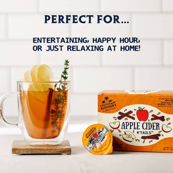 Lieutenant Blender's Cocktail Mixes - Wholesale Beverage Mix - Apple Cider K'Tails® Single Pod Cocktail Mixers 12 Ct7