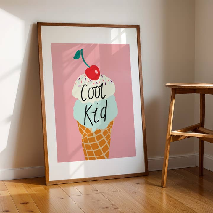 Emmy James Studio - Wholesale Art Print - Cool Kid Ice Cream Art Print1
