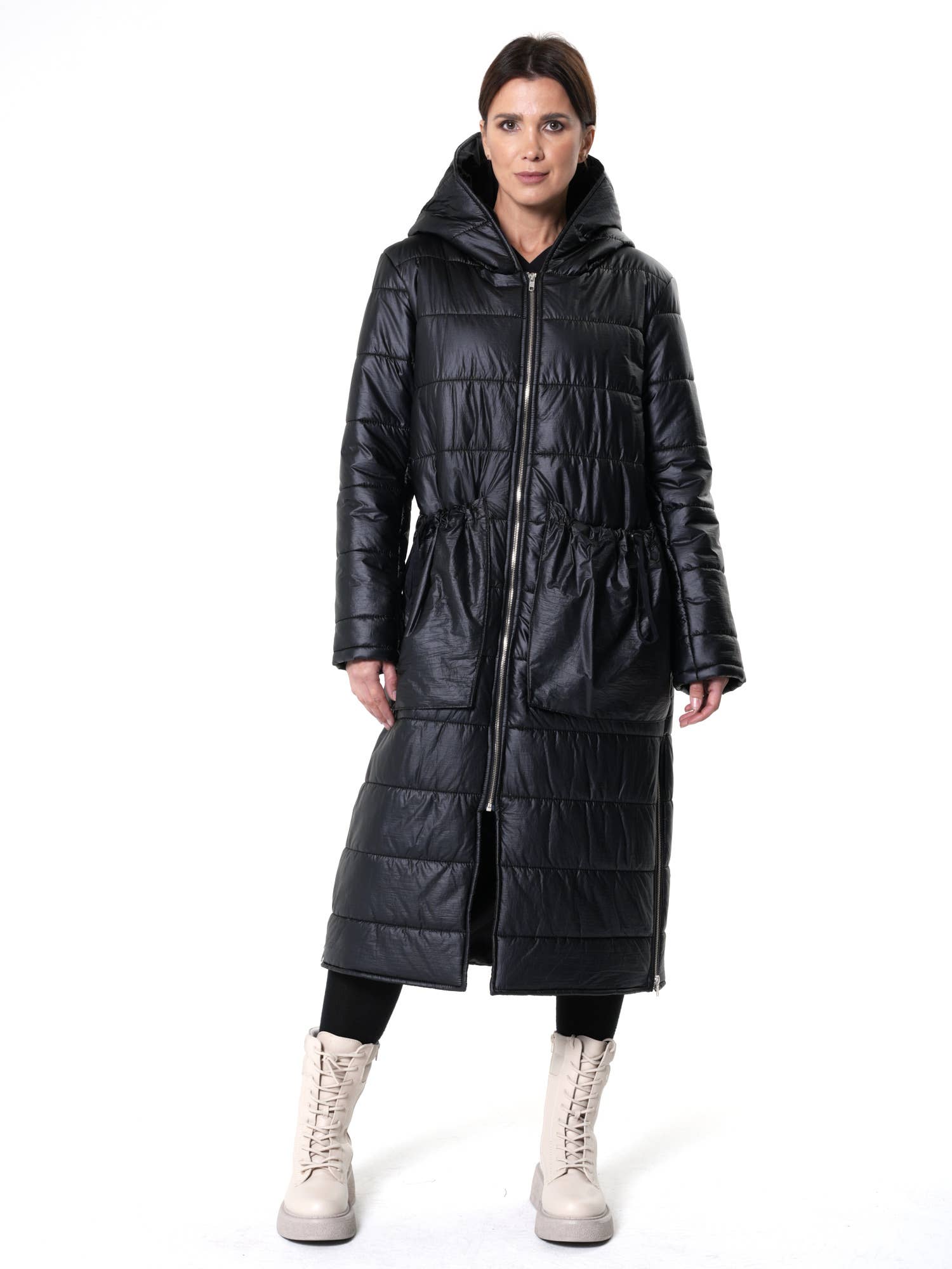 Metamorphoza - Wholesale Puffer Jacket - Women's - Long Puffer Jacket With Oversize Pockets12