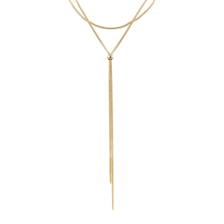 CELIA - Collier La cravate - Doré pour la vente par CLASSYANDFABULOUS Jewelry