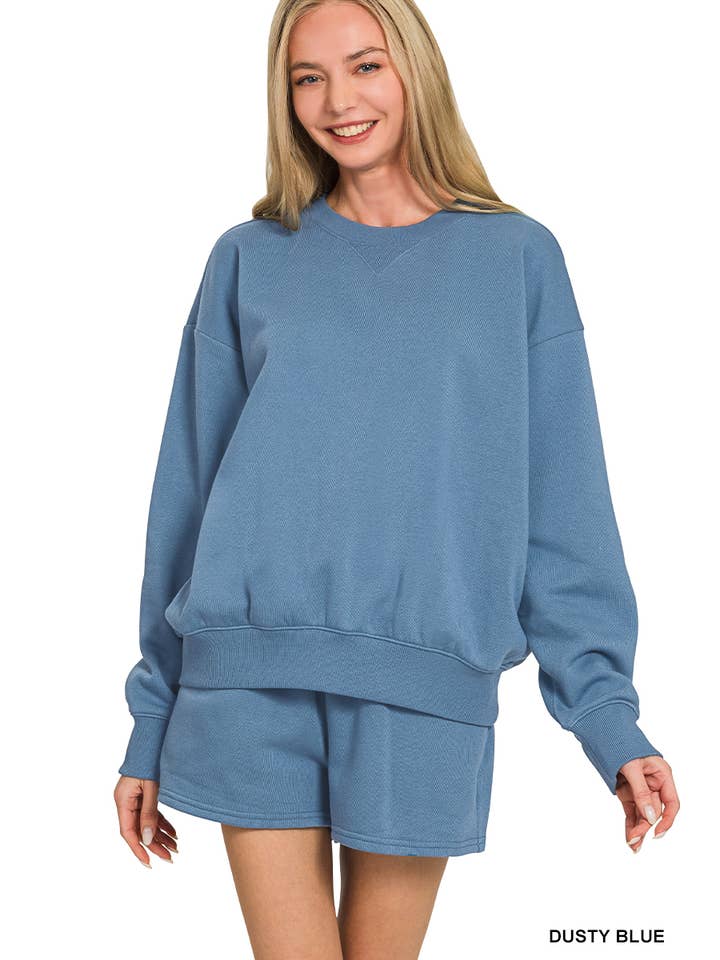 42POPS – wholesale Lounge set – Women's – .0806 Fleece Long Sleeve Sweatshirts & Shorts Set SI-284209