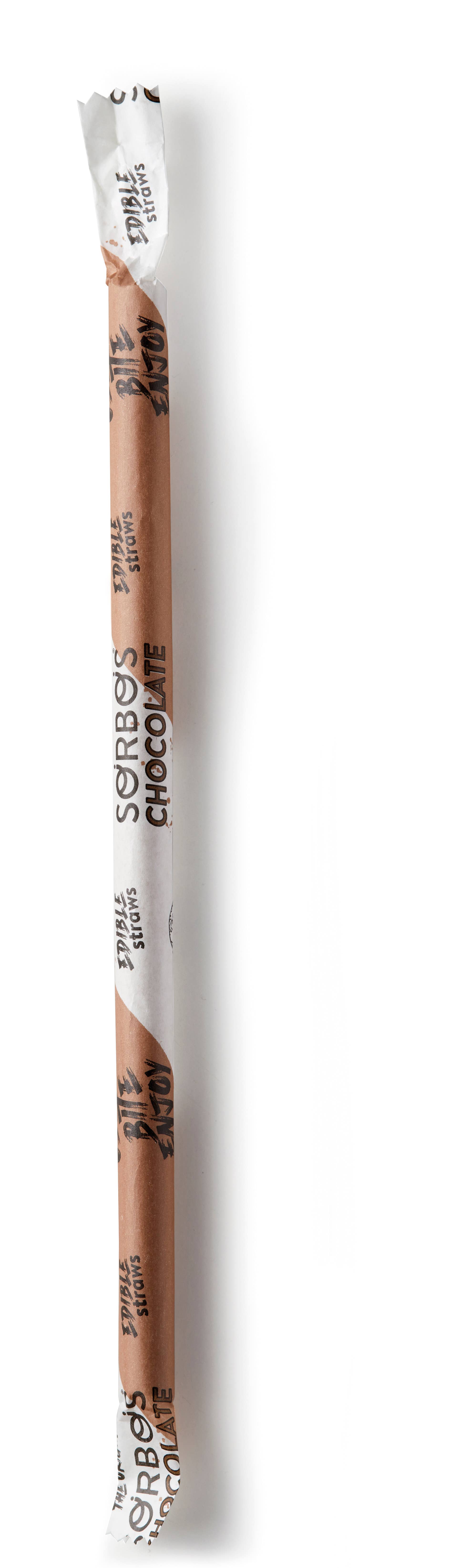 SORBOS Edible Straws - Wholesale Drinking Straw - SORBOS Chocolate Flavour Edible Straws - Case of 2004