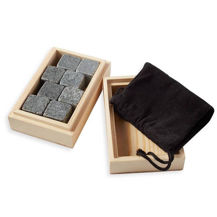 IWA Wine Accessories – wholesale Bar tool – Granite Whisky Stones Boxed Gift Set of 8 #342912