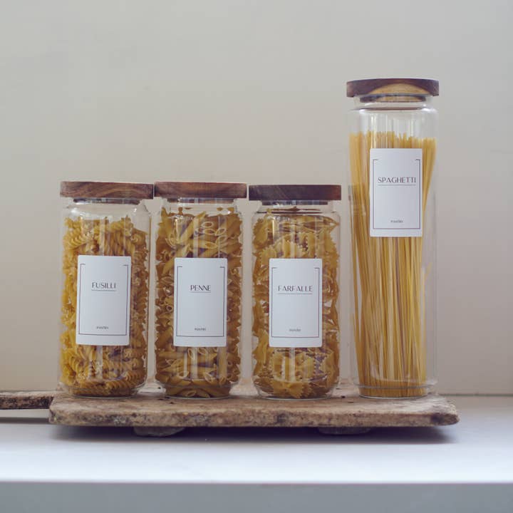 Glass Pasta Storage Jar with Airtight Lid for wholesale by So At Nature