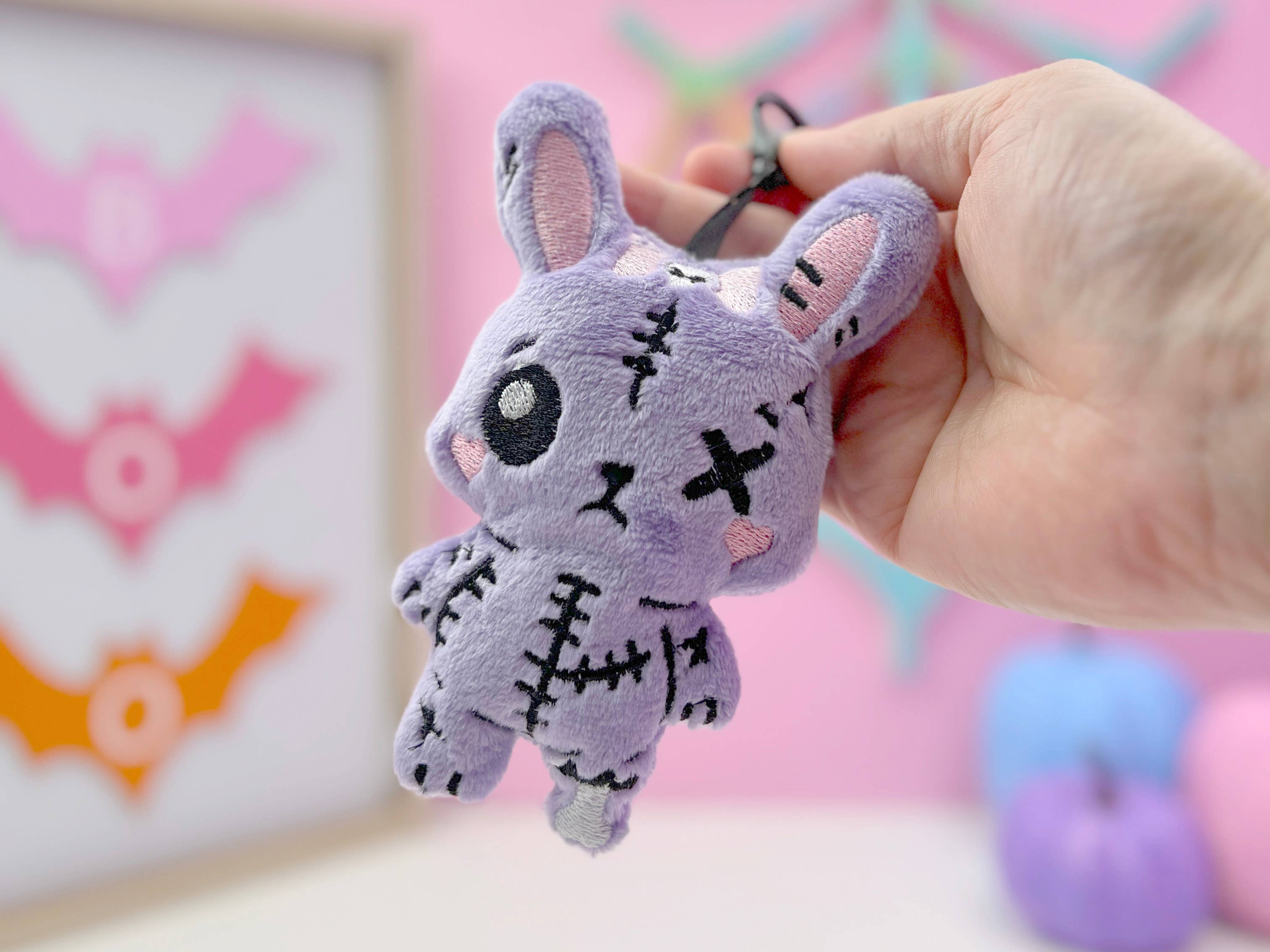 Kawaii Hair Candy - Wholesale Keychain – Unisex - Creepy Cute Gurokawa Dead Bunny Plush Bag Charm Keychain 1