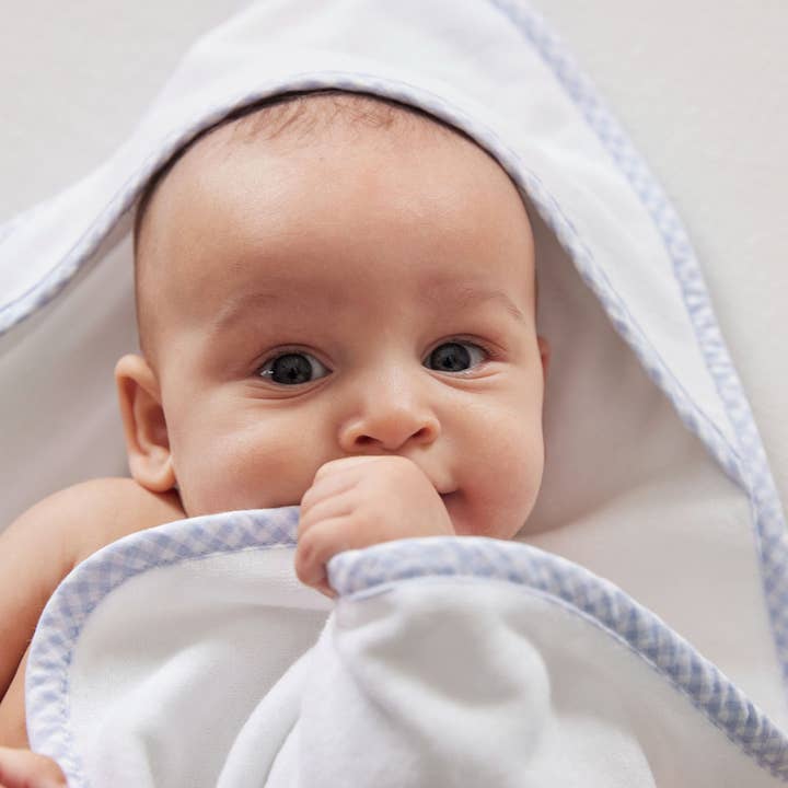 Zsa Zsa & LoLLi Monogram Blanks - Wholesale Hooded Towel - Kids & Baby - Hooded Terry Cloth Towel Bath Set - Gingham