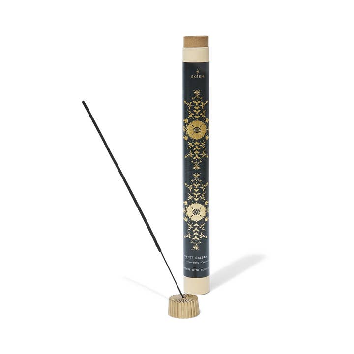 Gilded Incense with Brass Holder, Sweet Balsam for wholesale by SKEEM
