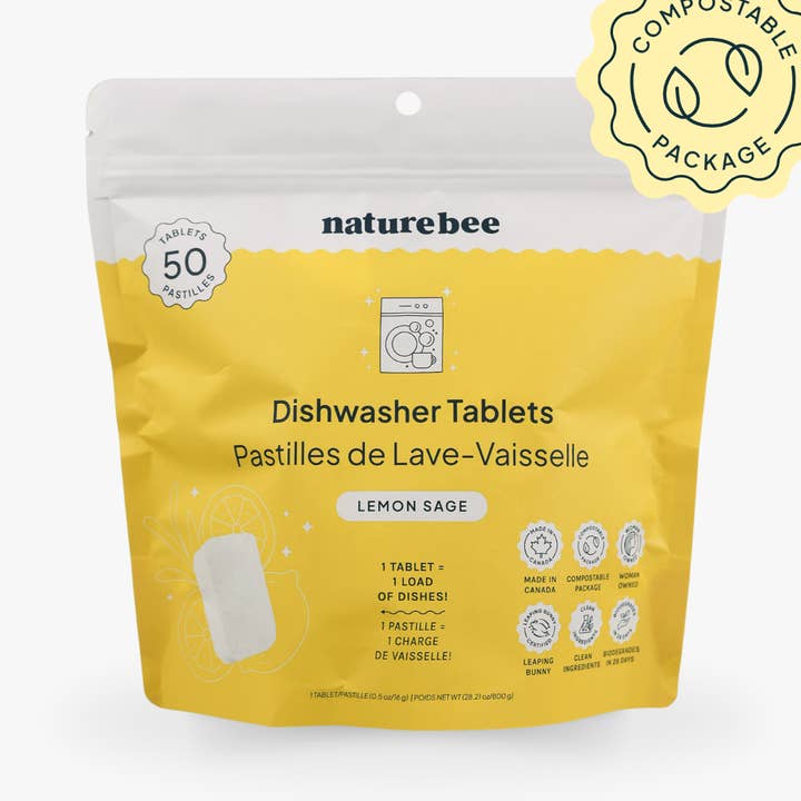 NATURE BEE - Wholesale Dish Soap - Dishwasher Tablets Lemon | MADE IN CANADA | Nature Bee0
