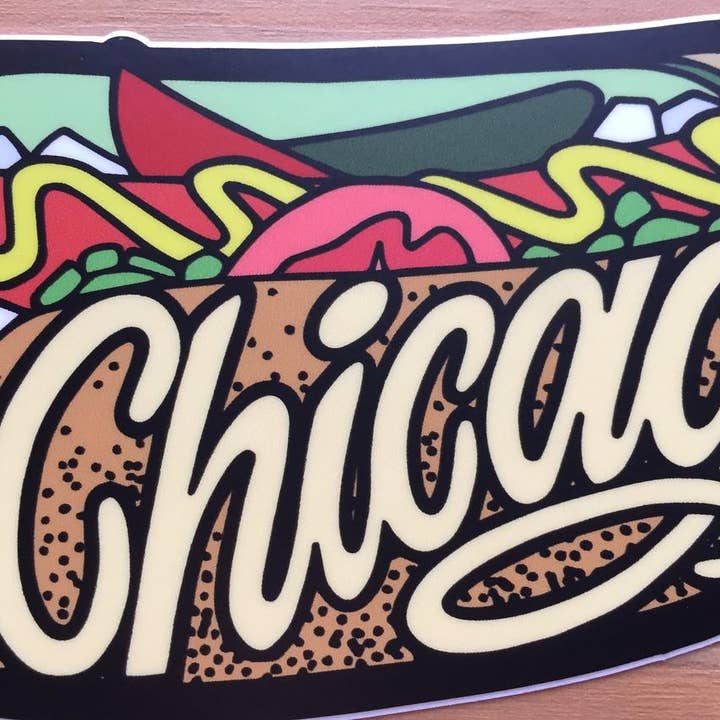 Sprouted Scribbles - Wholesale Sticker - Chicago Sticker - Hot Dog Travel Food9