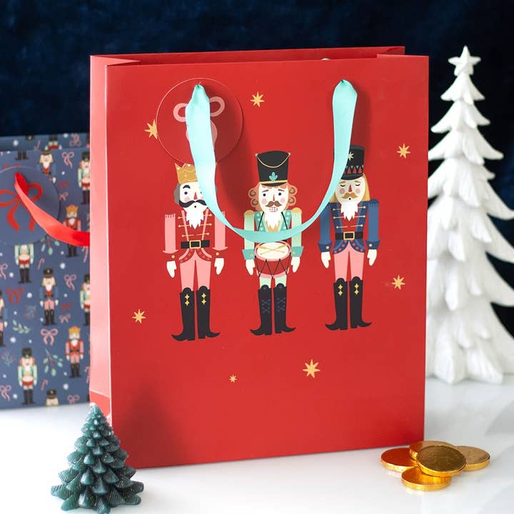 WONDER IMPORTS AUSTRALIA - Wholesale Gift bag - Red Nutcracker Gift Bag 23cm 0