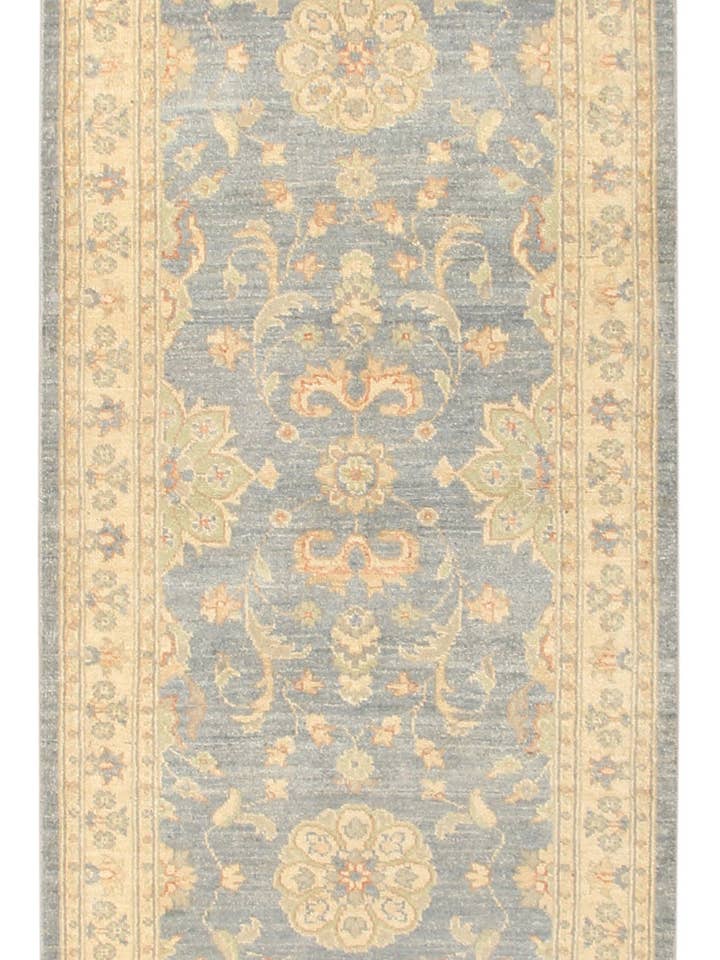 243 x 82 cm håndknyttet Ziegler løber i uld for engroshandel hos Zargarrugs