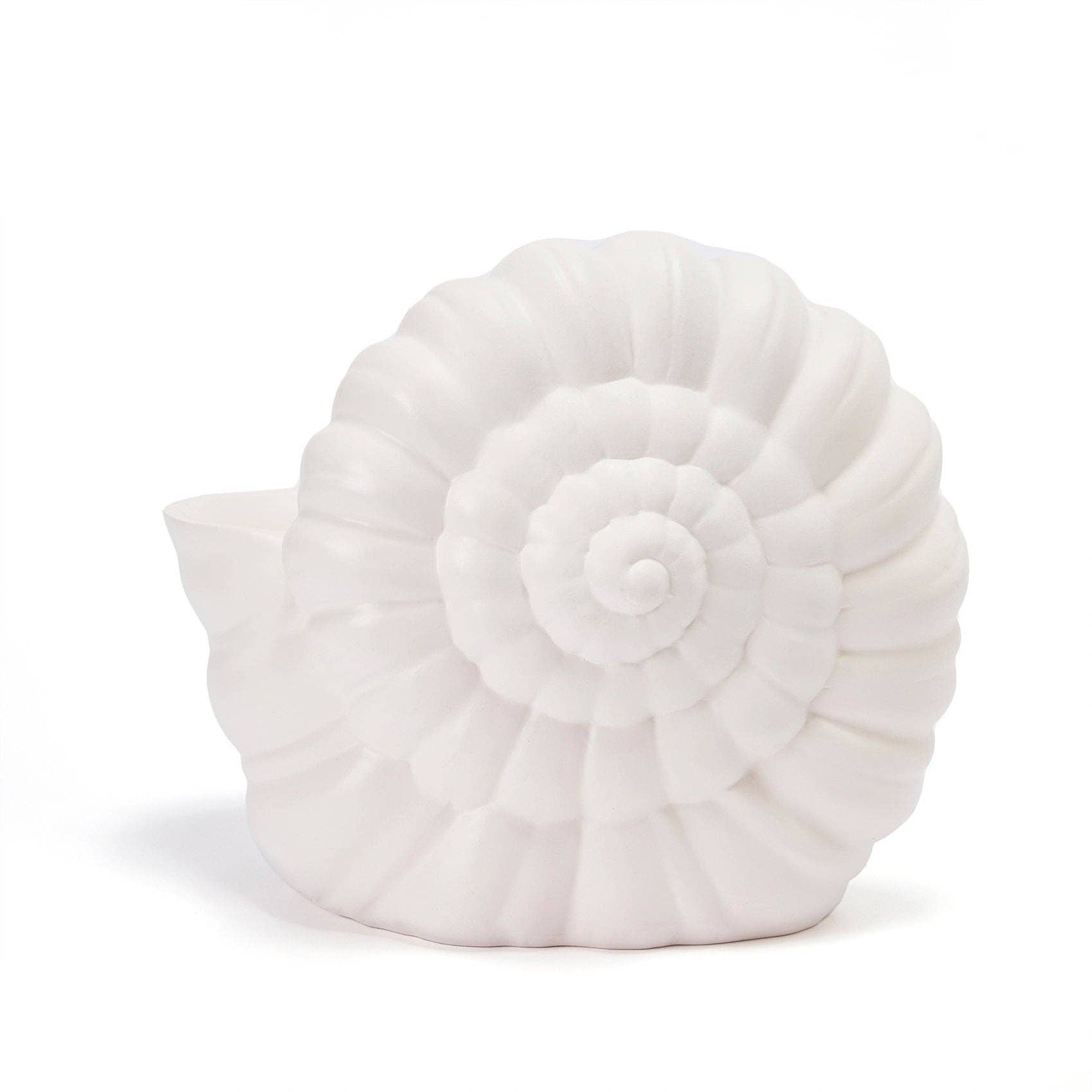 The Wine Savant /  Khen Glassware - Vente Vases - Jardinière en céramique blanche détaillée en forme de vase Seashell par Gute, 9,5 pouces F5