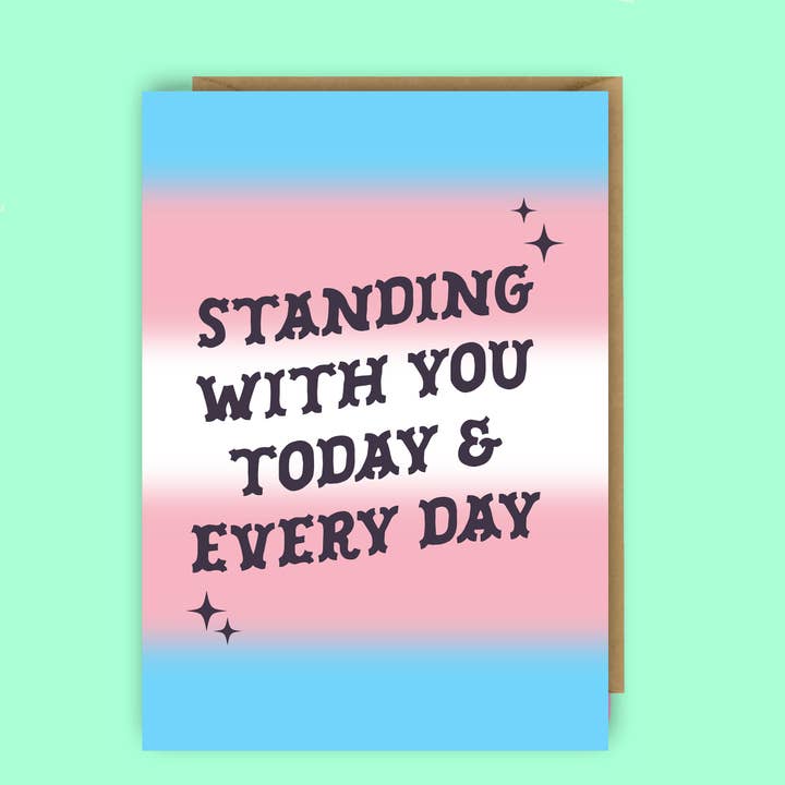 Carte de célébration pour personnes trans, LGBTQ+, Journée de la visibilité des personnes transgenres pour la vente par The Queer Store