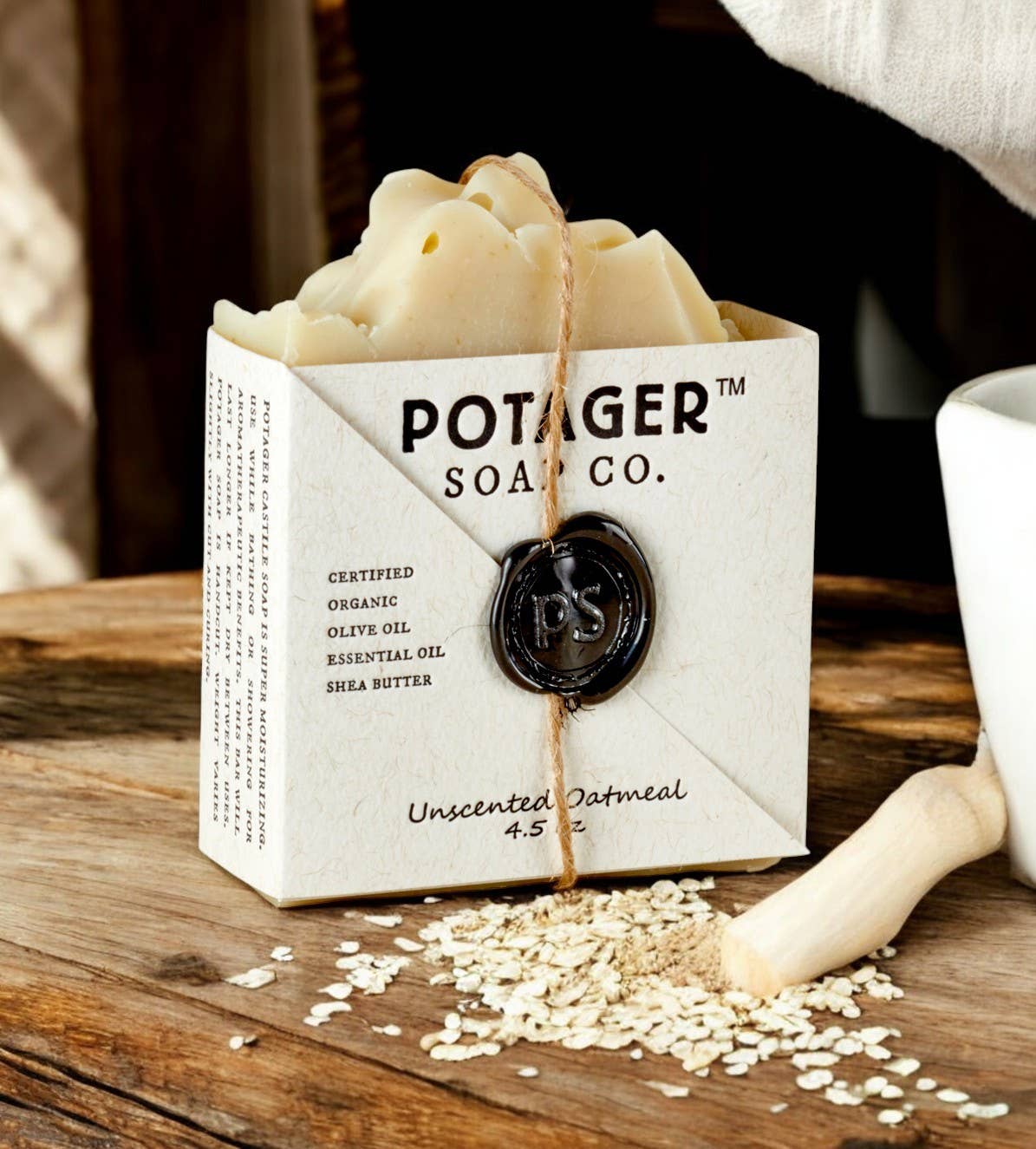 Potager Soap Company - Vente Pains de savon - Savon en barre artisanal à l'avoine non parfumé | Savon biologique2