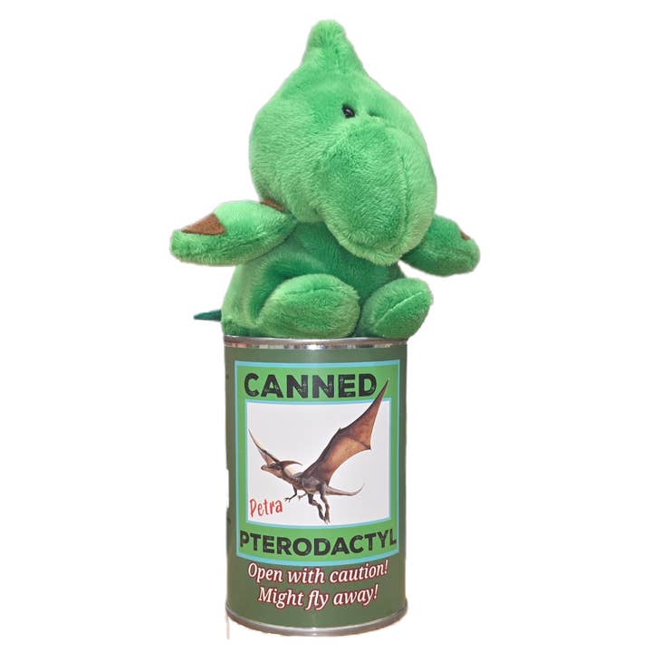 Canned Gifts - Wholesale Stuffed/Plush Toy - Kids & Baby - Petra the Canned Pterodactyl Dinosaur - Stuffed Animal Plush5