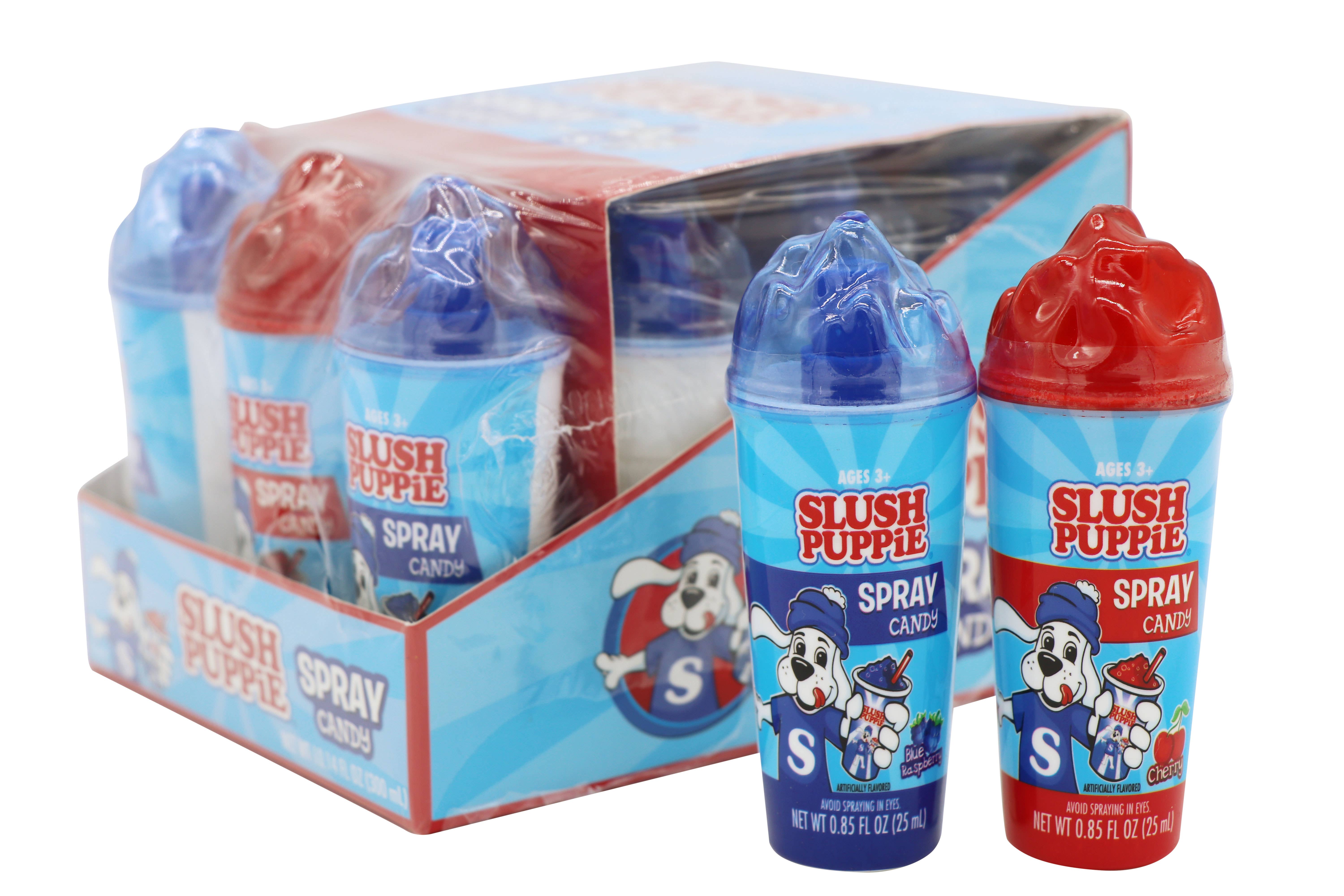 Grandpa Joe's Candy Shop - Wholesale Hard Candy - Slush Puppie Spray Candy, 0.85oz, 12ct Case